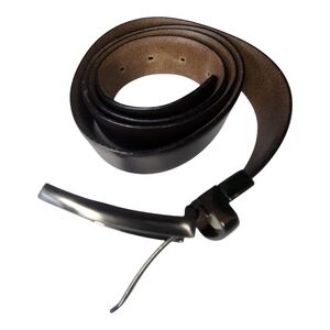 NEW TED BAKER BROWN LEATHER MAN BELT BUCKLE SIZE 40/101 MADE IN ITALY